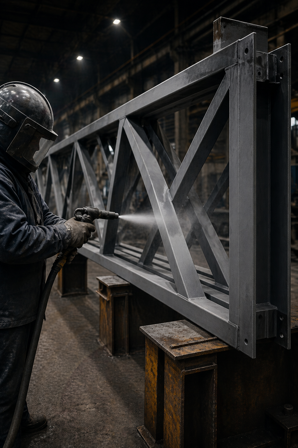 Granallado Industrial - Proceso de limpieza abrasiva y preparación de superficies